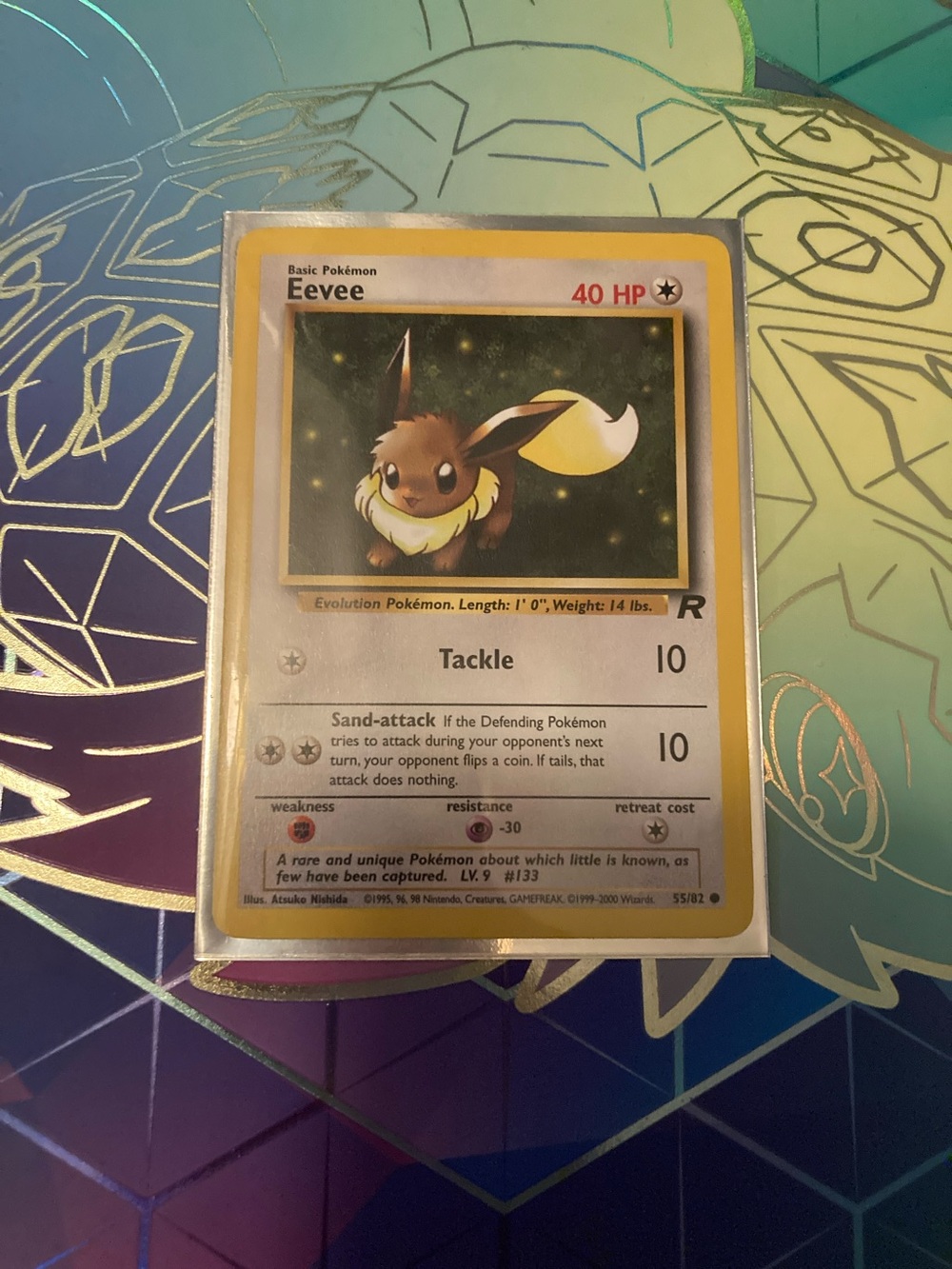 Pokemon Eevee Trading Card - Brown/Yellow